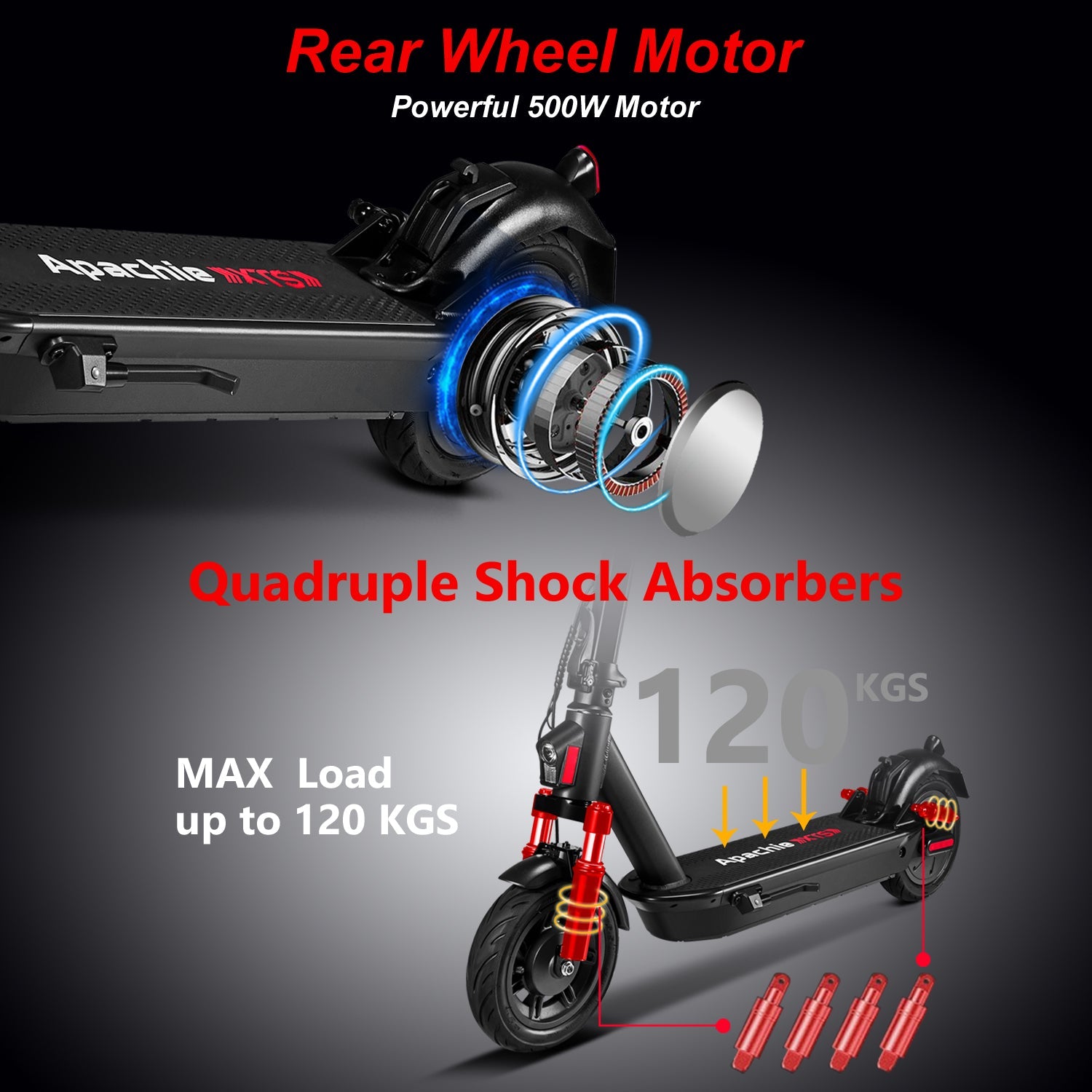 Apachie 500W XTS Adult Electric Scooter