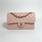 Chanel Classic Pink White gold Small